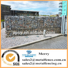 1.5mX1mX1m galvanizado Galfan 3mm uplit Gabion canasta valla de piedra para el perímetro del bloque de apartamentos